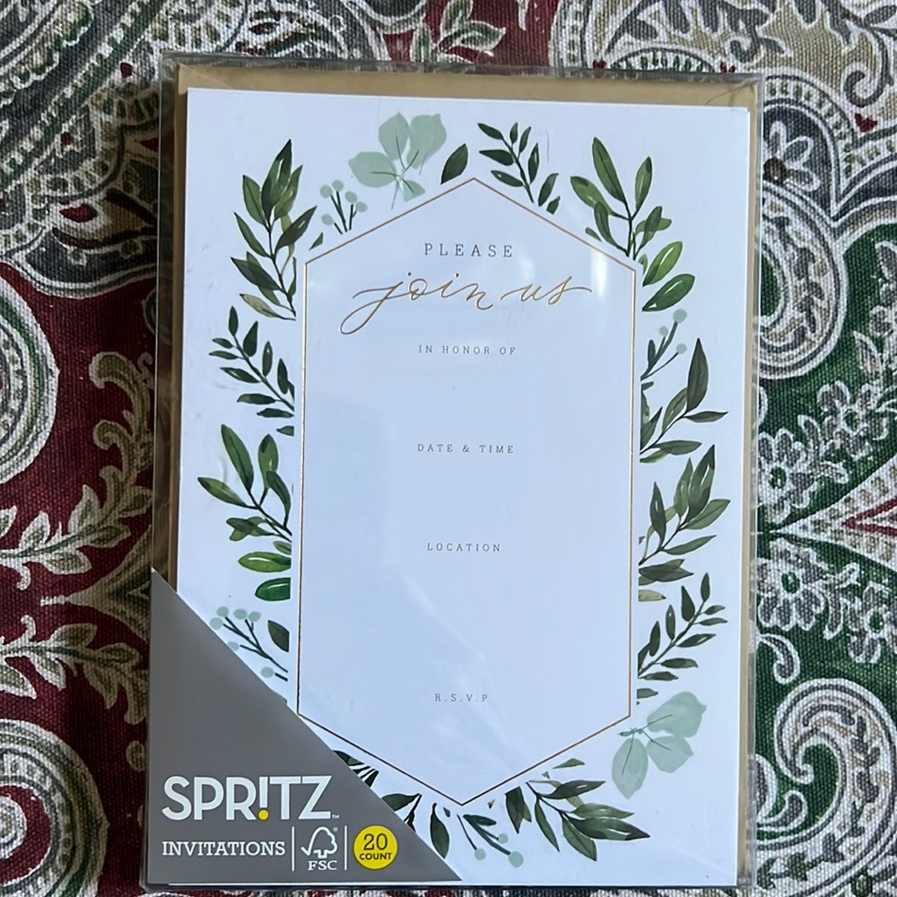 New in box Spritz invitations